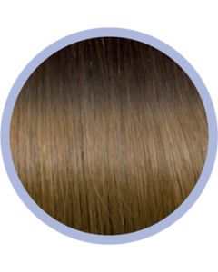 Seiseta Keratin Fusion 4/14 Donker Kastanjebruin/ Blond - Ombré 40-45 cm